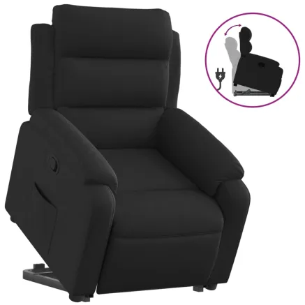 Fauteuil inclinable noir tissu 2
