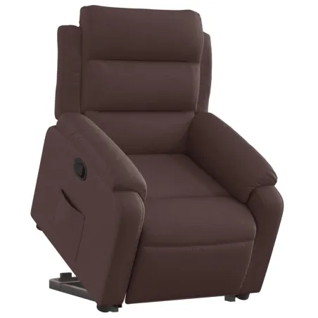 Fauteuil inclinable marron foncé tissu