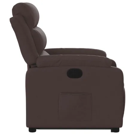 Fauteuil inclinable marron foncé tissu