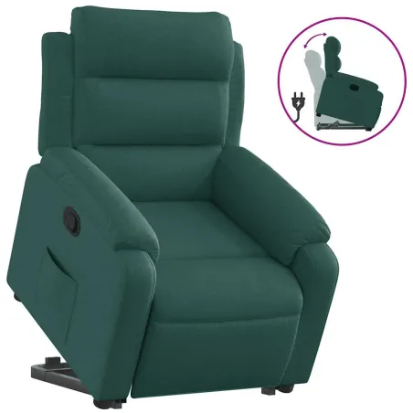 Fauteuil inclinable vert foncé tissu