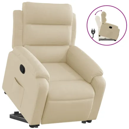 Fauteuil inclinable Crème Tissu 2