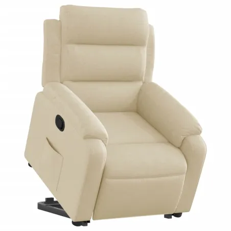 Fauteuil inclinable Crème Tissu