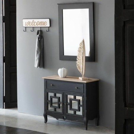 Wall mounted coat hanger Alexandra House Living Welcome White MDF Wood