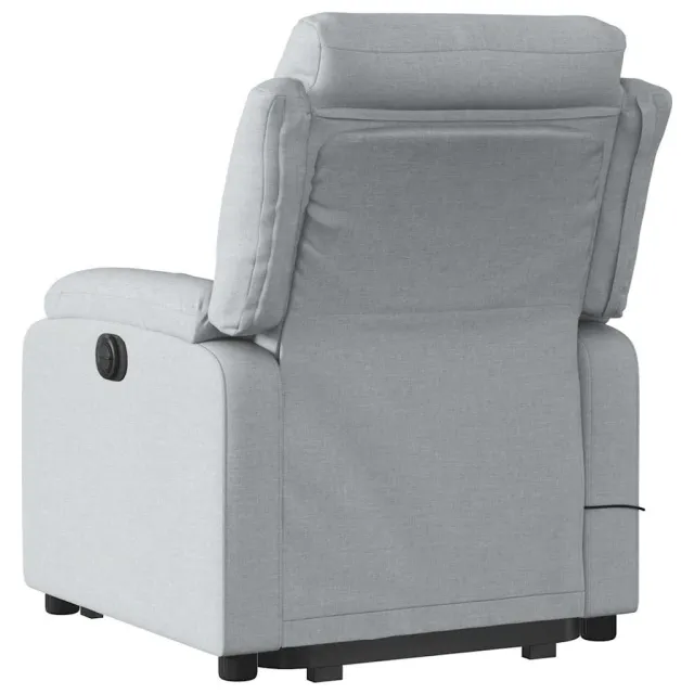 Fauteuil de massage inclinable Gris clair Tissu
