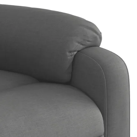 Fauteuil de massage inclinable Gris foncé Tissu