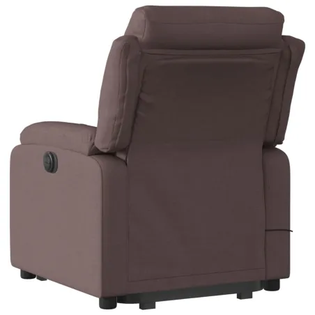 Fauteuil inclinable de massage Marron foncé Tissu