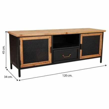 Buffet Alexandra House Living Noir 34 x 45 x 120 cm 2