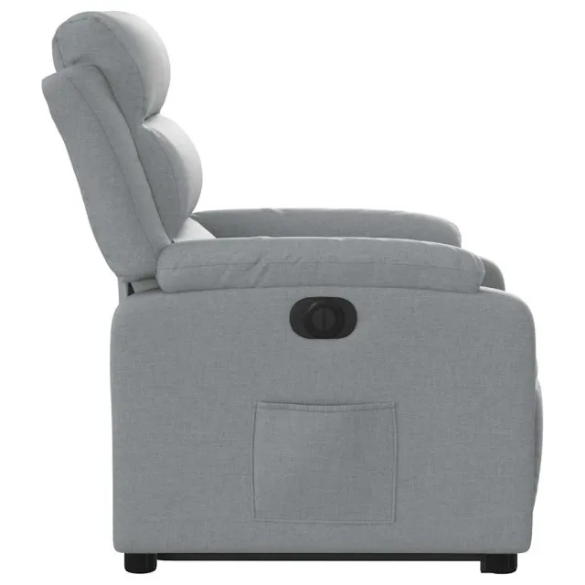 Fauteuil inclinable électrique gris clair tissu