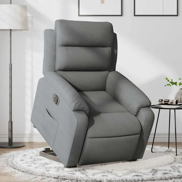 Fauteuil inclinable électrique gris foncé tissu