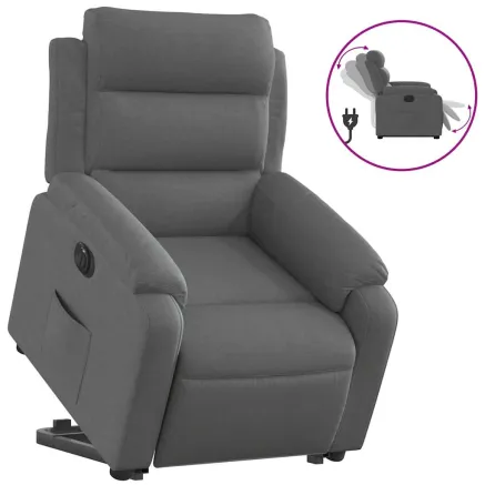 Fauteuil inclinable électrique gris foncé tissu 2