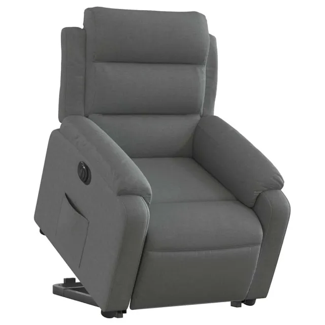 Fauteuil inclinable électrique gris foncé tissu