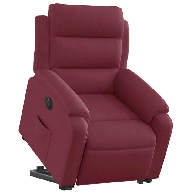 Fauteuil inclinable électrique rouge bordeaux tissu