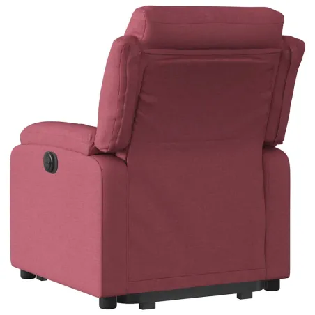 Fauteuil inclinable électrique rouge bordeaux tissu