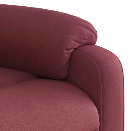 Fauteuil inclinable électrique rouge bordeaux tissu