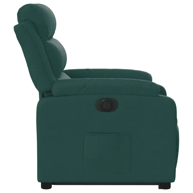 Fauteuil inclinable électrique vert foncé tissu