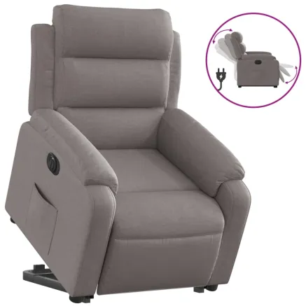 Fauteuil inclinable électrique taupe tissu 2