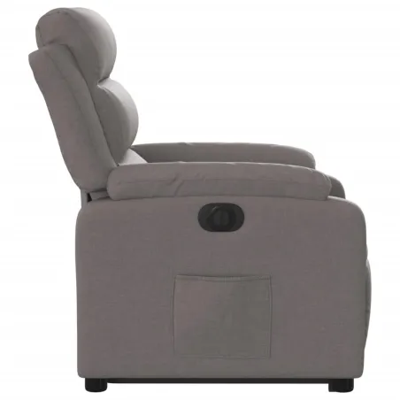 Fauteuil inclinable électrique taupe tissu