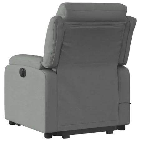 Fauteuil inclinable de massage électrique Gris foncé Tissu