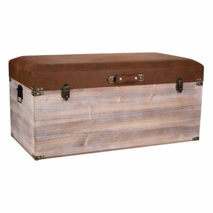 Kofferbank Alexandra House Living Braun Polyurethan Holz MDF 40 x 38 x