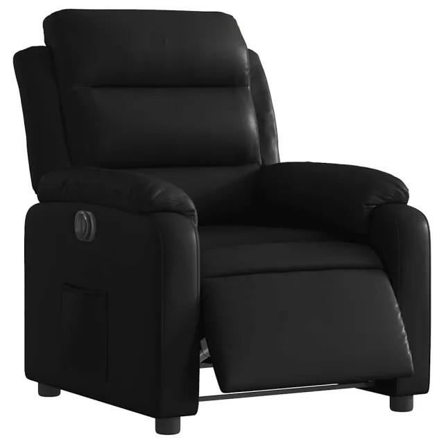 Fauteuil inclinable électrique Noir Similicuir