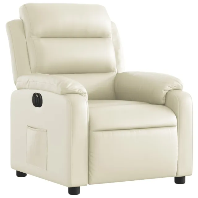 Fauteuil inclinable électrique Crème Similicuir
