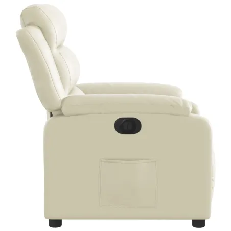 Fauteuil inclinable électrique Crème Similicuir