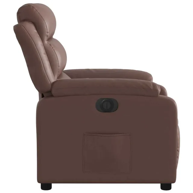 Fauteuil inclinable électrique Marron Similicuir