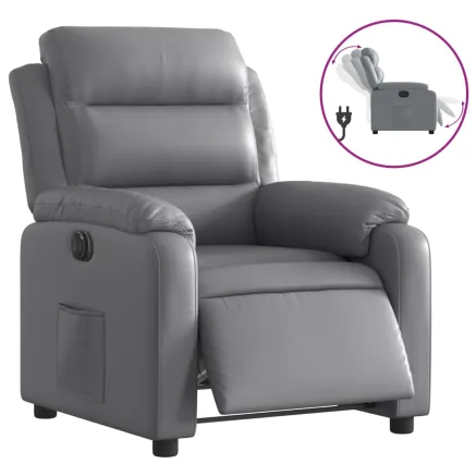 Fauteuil inclinable électrique Gris Similicuir 2