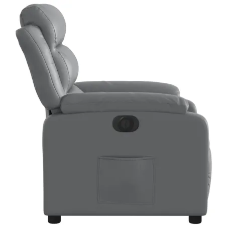 Fauteuil inclinable électrique Gris Similicuir