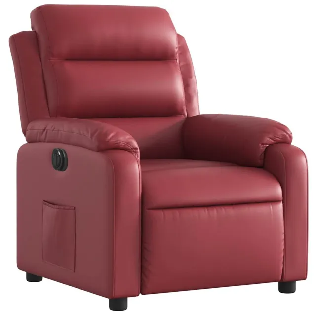 Fauteuil inclinable électrique Rouge bordeaux Similicuir