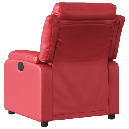 Fauteuil inclinable électrique Rouge Similicuir