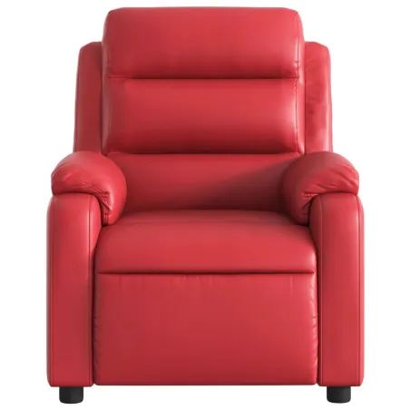 Fauteuil inclinable électrique Rouge Similicuir