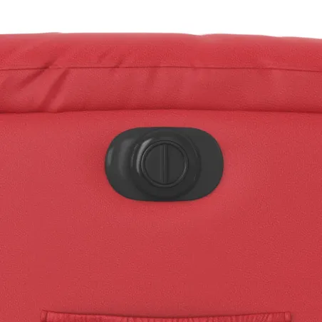 Fauteuil inclinable électrique Rouge Similicuir