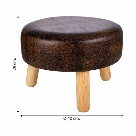 Kruk Alexandra House Living Bruin Polyurethaan Hout MDF 40 x 29 x 40 c 2