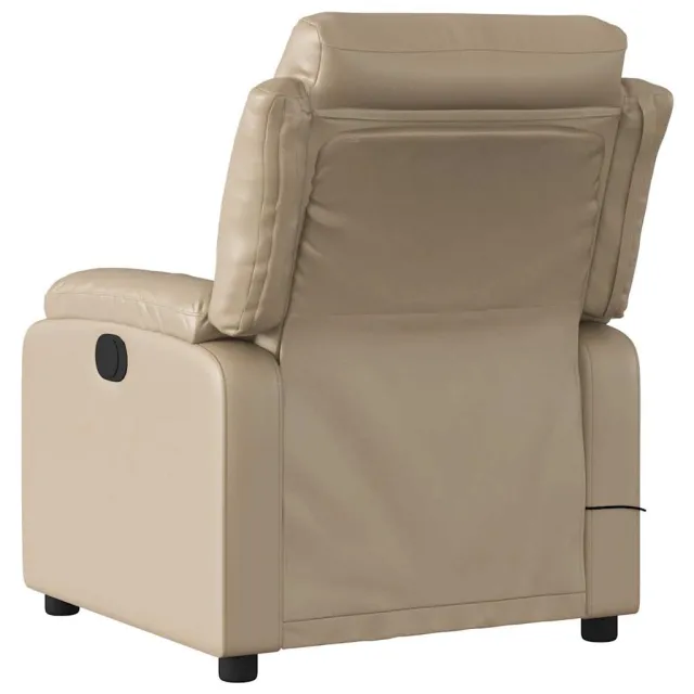 Fauteuil de massage inclinable électrique cappuccino similicuir