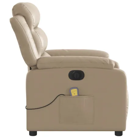 Fauteuil de massage inclinable électrique cappuccino similicuir