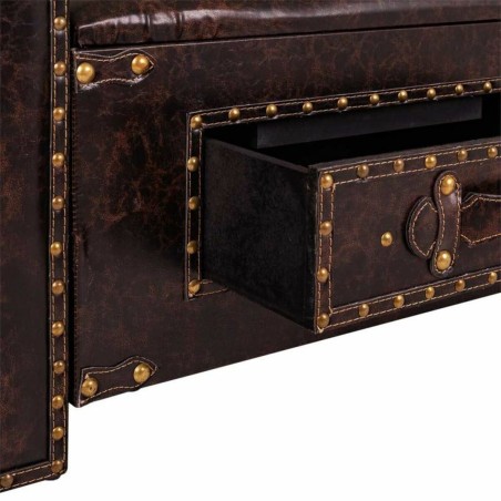 Bench Alexandra House Living Black Polyurethane MDF Wood 40 x 52 x 130