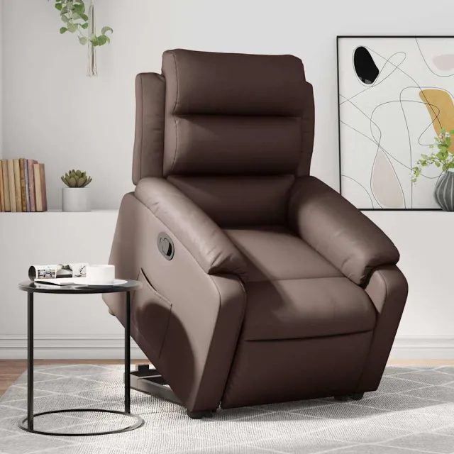 Fauteuil inclinable marron similicuir