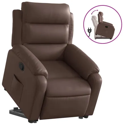 Fauteuil inclinable marron similicuir 2