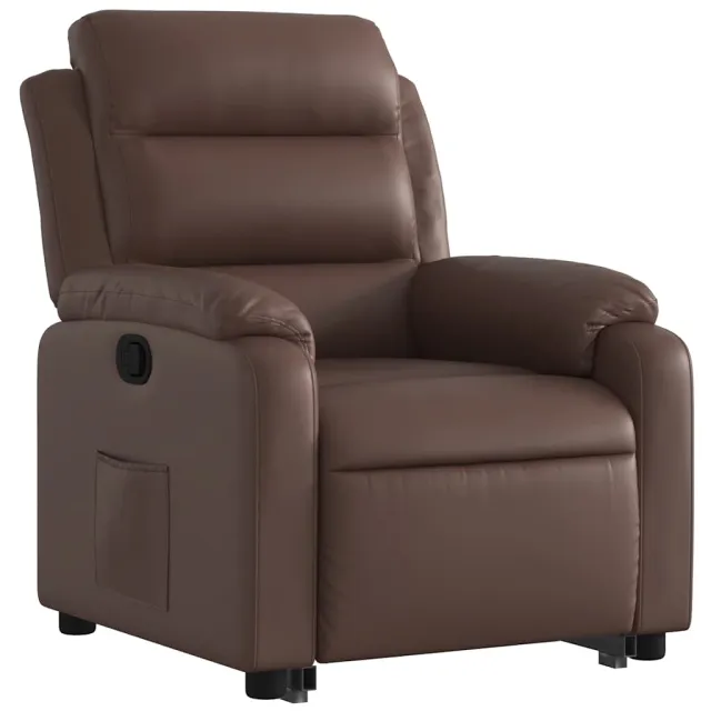 Fauteuil inclinable marron similicuir