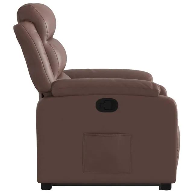 Fauteuil inclinable marron similicuir