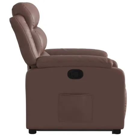 Fauteuil inclinable marron similicuir