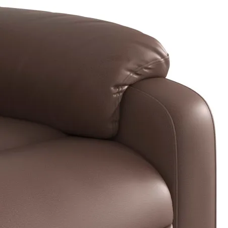 Fauteuil inclinable marron similicuir