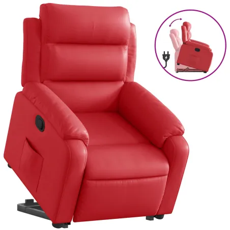 Fauteuil inclinable Rouge Similicuir