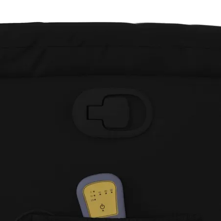 Fauteuil inclinable de massage Noir Similicuir