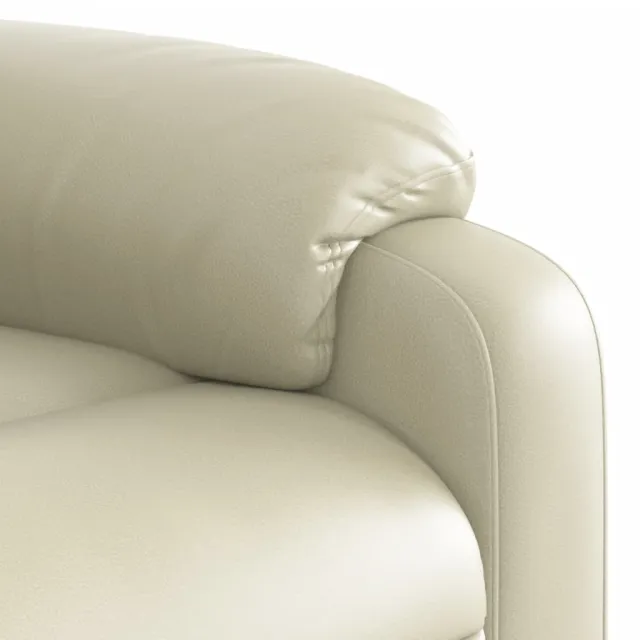 Fauteuil inclinable de massage Crème Similicuir