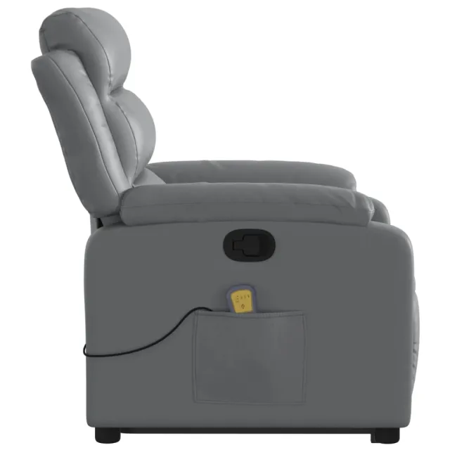 Fauteuil inclinable de massage Gris Similicuir