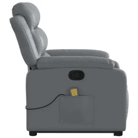 Fauteuil inclinable de massage Gris Similicuir
