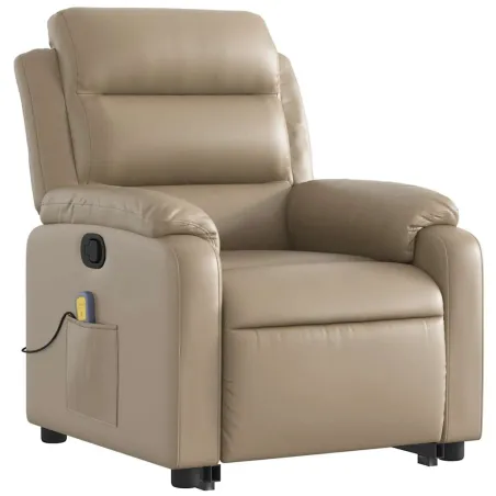 Fauteuil inclinable de massage Cappuccino Similicuir