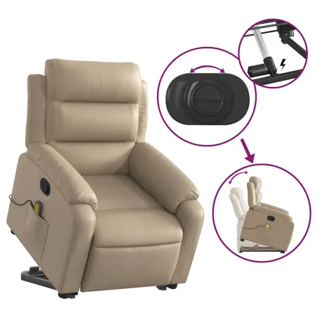 Fauteuil inclinable de massage Cappuccino Similicuir